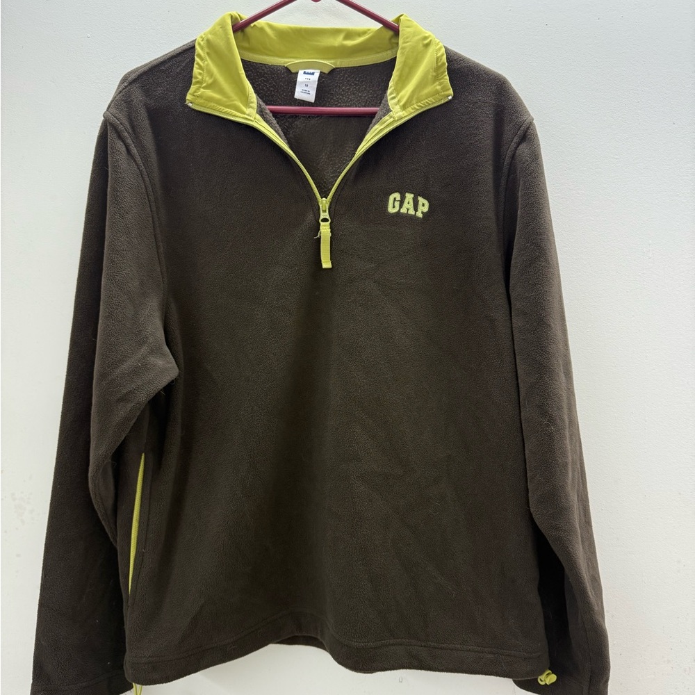GAP brown Fleece 1/4 Zip Pullover Jacket
